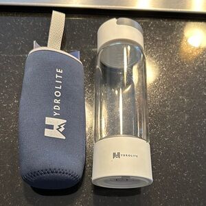 Hydrolite Glass Hydrogen Water Bottle with Blue Sleeve